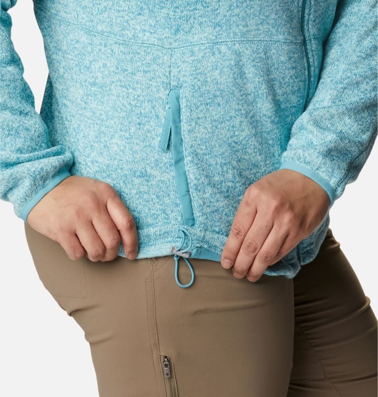 Women's Columbia Sweater Weather Full Zip Fleece Jackets Turquoise | Plus Size CA-M0436